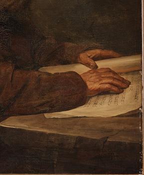 Jan Adriaensz van Staveren Follower of, Apostle with the Holy Scriptures.