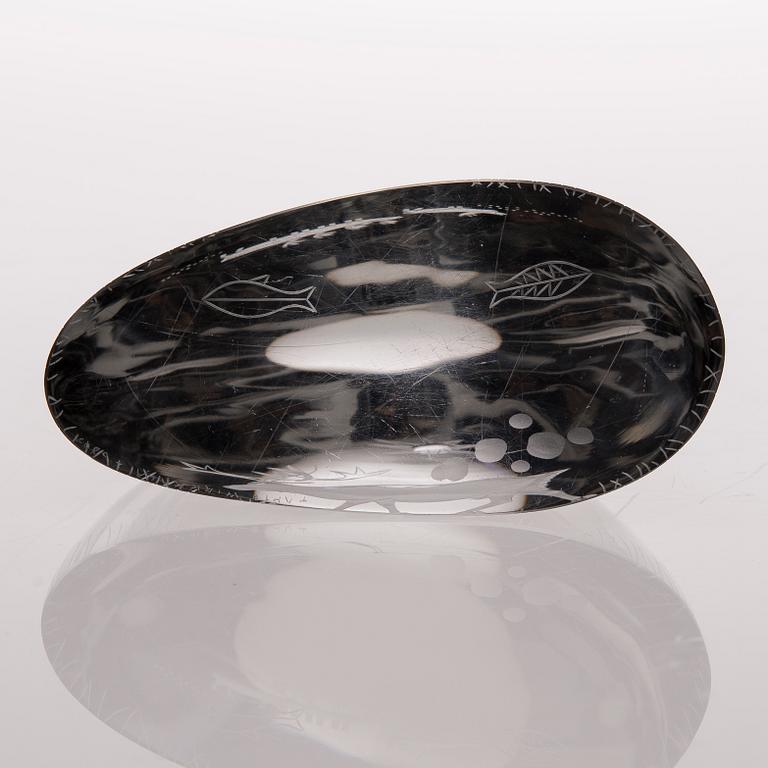 TAPIO WIRKKALA, glasskulptur, "Tunturi" (Fjäll), signerad Tapio Wirkkala 3805.