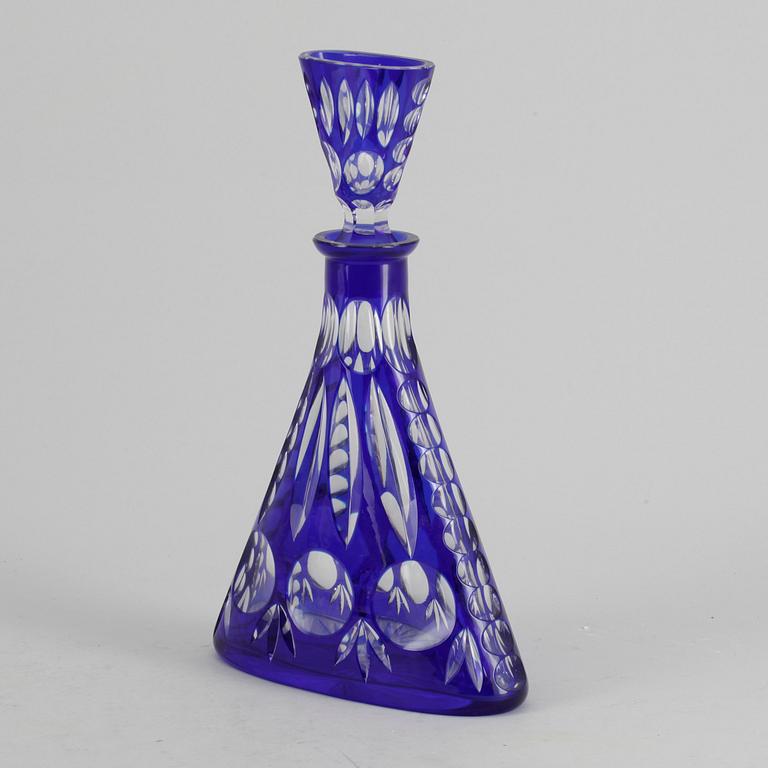 KARAFF, glas, Böhmen, 1800/1900-tal.