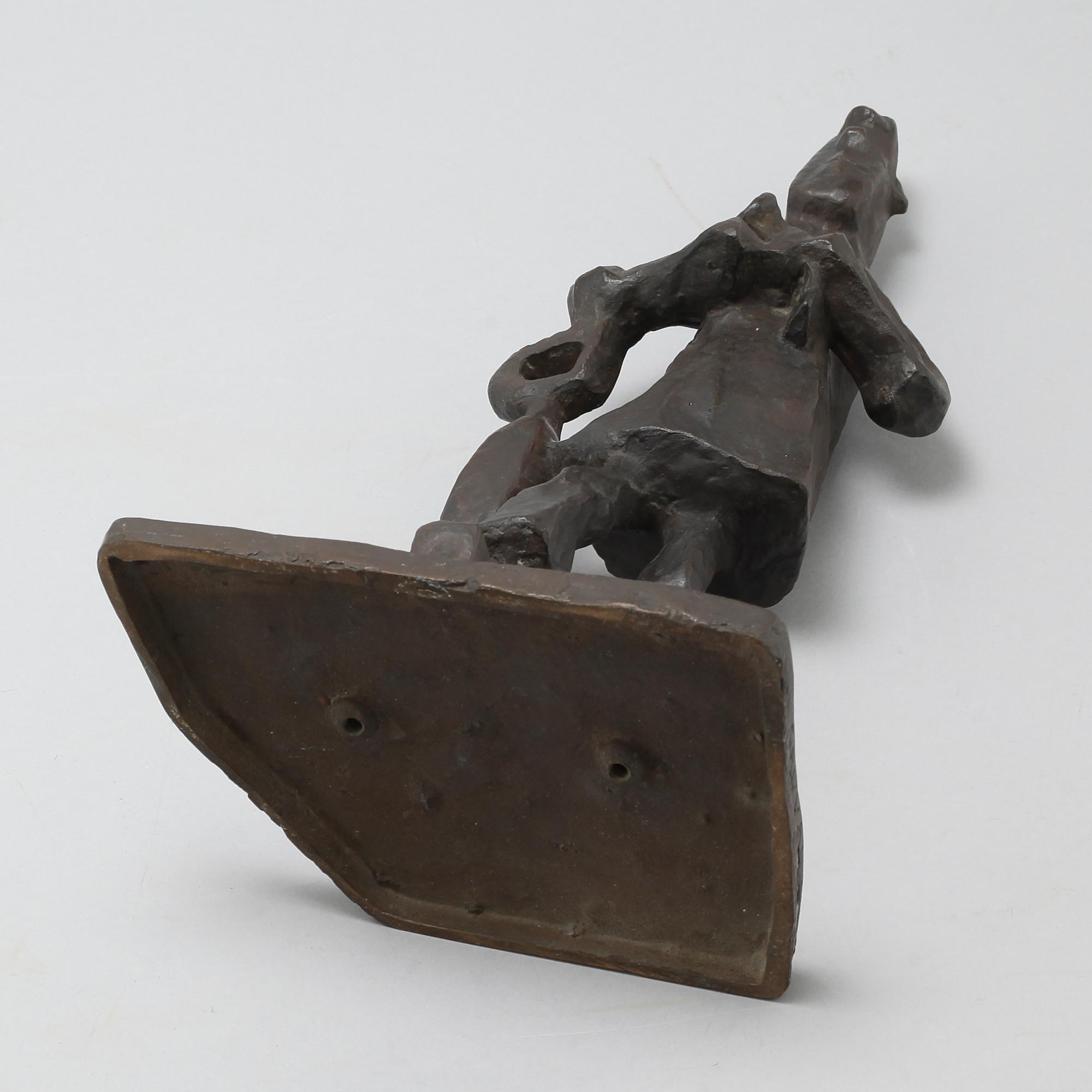 OKÄND KONSTNÄR, skulptur, brons, signerad, Herman Bergman fud, 1900-tal.