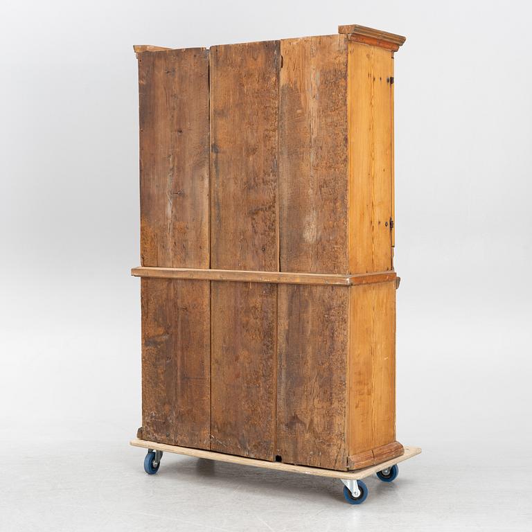 Cabinet, folk art, 19th century.