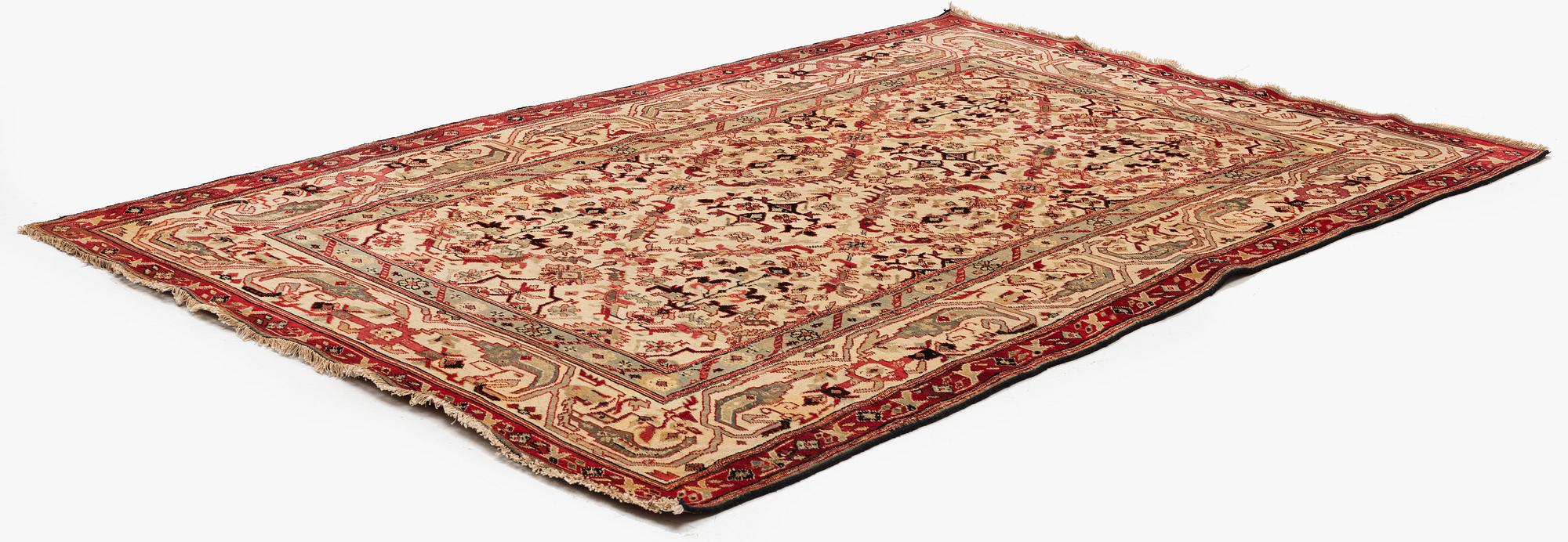 Matta, antik Agra, norra Indien, ca 273 x 181 cm.