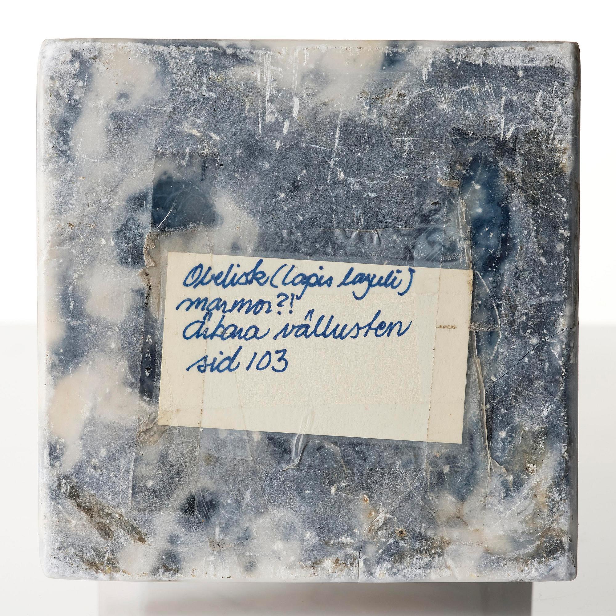 A Italian white marble obelisk, 20th century.