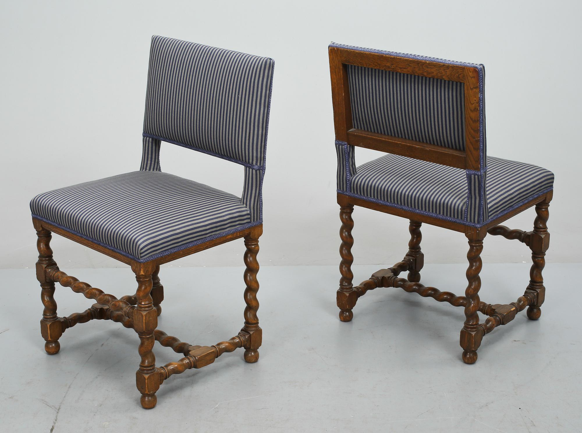 STOLAR, 12 st, barockstil, 1900-tal.