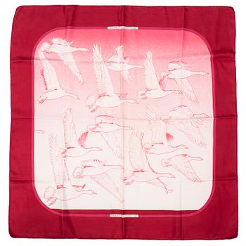 HERMÈS, scarf, "Oiseux Migrateurs", Cathy Latham, 1980.