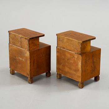 NATTDUKSBORD, ett par, art deco, 1930-/40-tal.