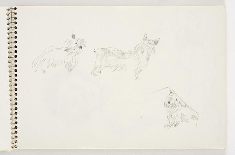 Lotte Laserstein, 3 skissböcker med blyertsteckningar.