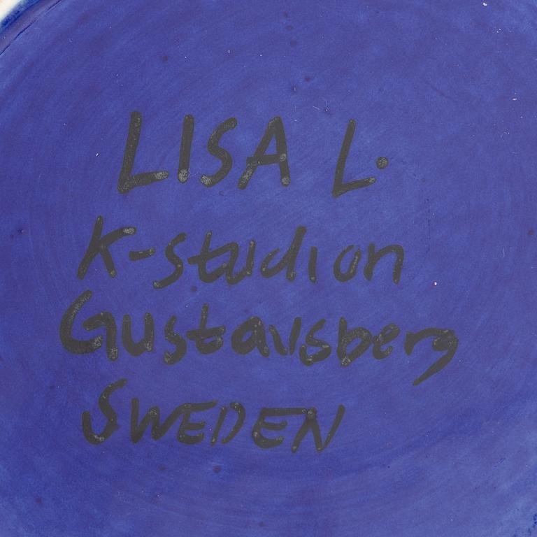 Lisa Larson, burk med lock, stengods, K-studion, Gustavsberg.