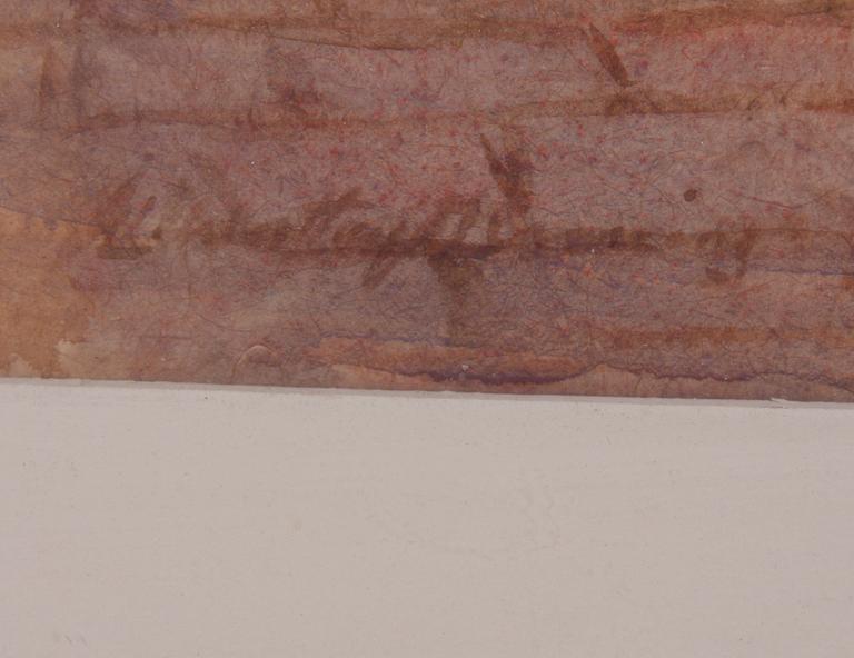 OKÄND KONSTNÄR, akvarell, otydlig sign.