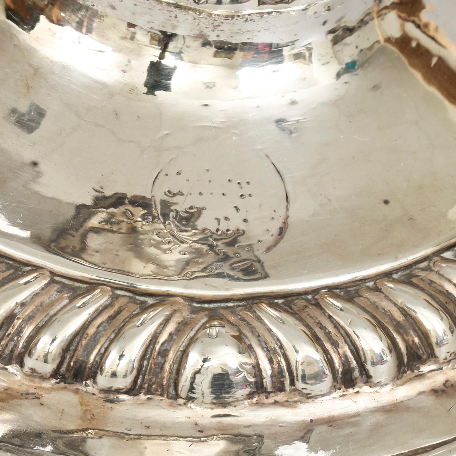 LJUSSTAKAR, ett par, silver. Sheffield 1830/40-tal.