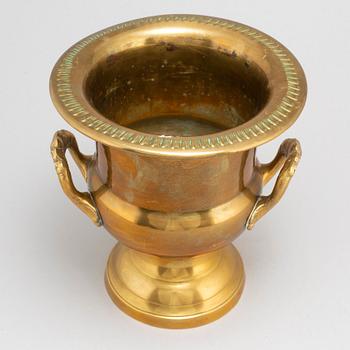 A first half of the 20th century brass champagne cooler.