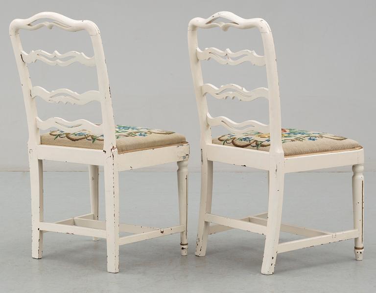 STOLAR, 2 st, gustavianska stil, 1800-tal.