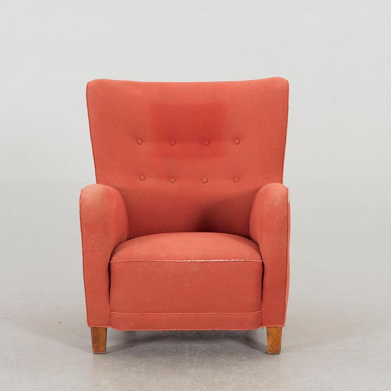 A possibly Fritz Hansen armchair, 1950's.