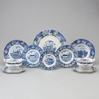 MATSERVIS, flintgods, 140 delar, "Skåne", Rörstrand, tillverkad mellan 1915-1930.