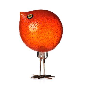 12. Alessandro Pianon, skulptur, "Pulcino", fågel, glas, Vetreria Vistosi, Italien, 1960-tal.
