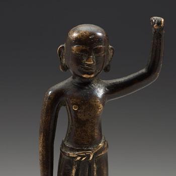 Bronze figure of the Infant Buddha, late Ming Dynasty/early Qing Dynasty, 17th century.