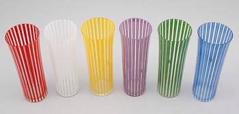 GLAS, 6 st, "Strikt", Bengt Orup, Johansfors.