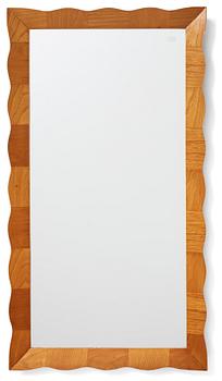 Swedish Modern, an elm mirror, Fröseke, 1940-50s.