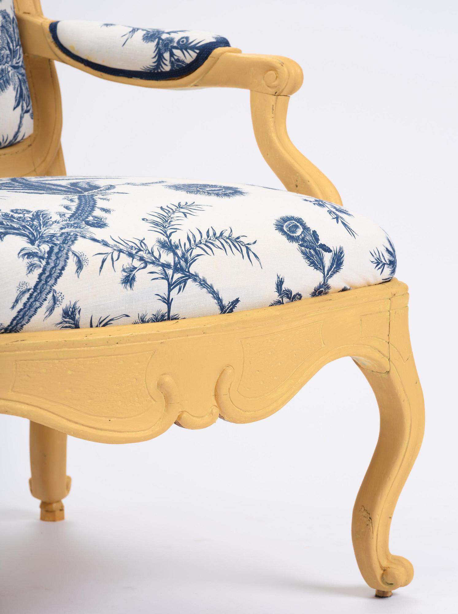 A Swedish rococo fauteuil, Stockholm, later part 18th century.