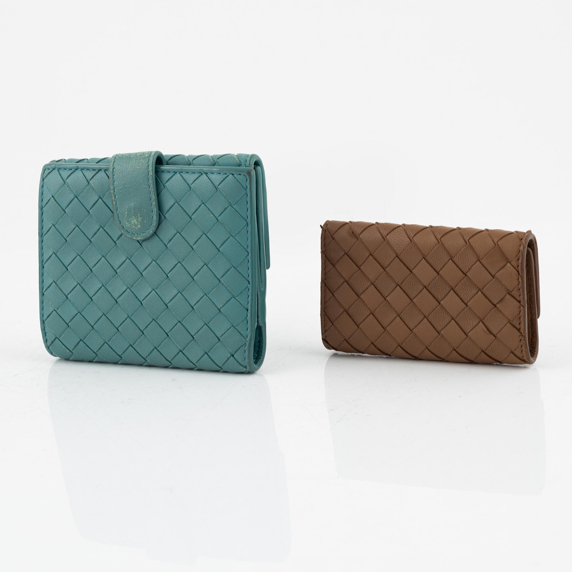 Bottega veneta, a leather wallet and key case.