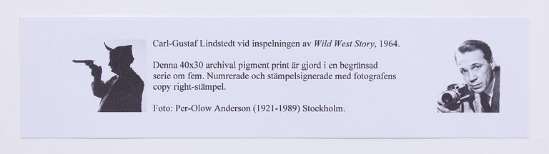 Per-Olow Anderson, "Carl-Gustaf Lindstedt during the filming of Wild West Story", 1964.
