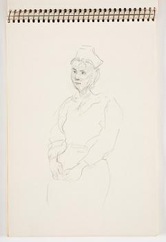 Lotte Laserstein, 3 skissböcker med blyertsteckningar.