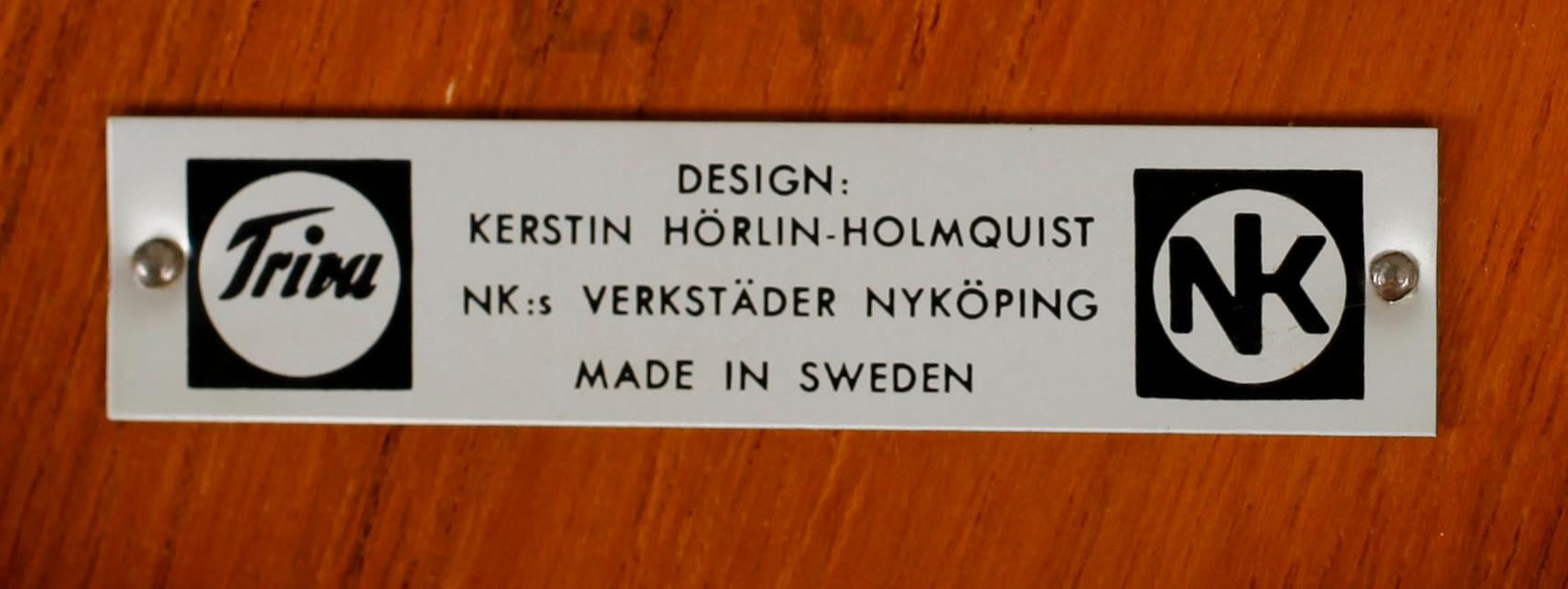 BORD, teak, Kerstin Hörlin-Holmquist, Triva, NK:s verkstäder.