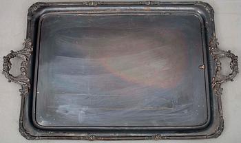 BRICKA, försilvrad, 1800-talets mitt.