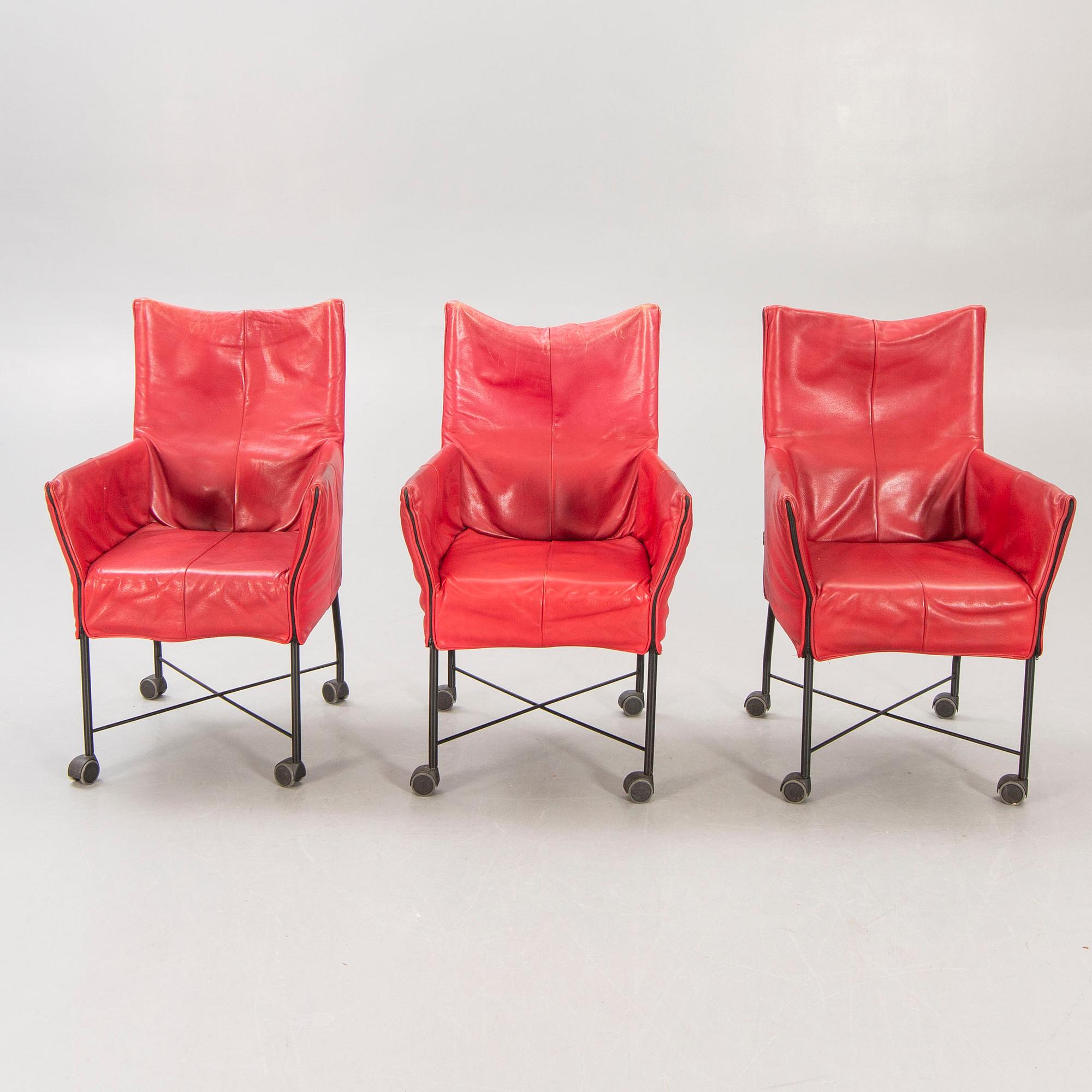 Gerard van den Berg, Armchairs, 6 pcs, for Montis, 1980s.