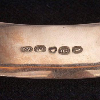 ARMBAND, guld 14K, Nils Westerback, Helsingfors 1957. Tot. vikt ca 23,6 g.