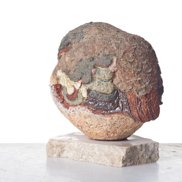 Tyra Lundgren, a stoneware sculpture of a bird, dated 1967.