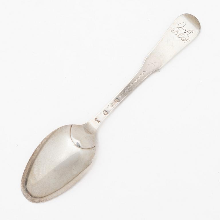 A Swedish silver spoon, mark of Friedrich Heinrich Klinck, Stockholm 1753.