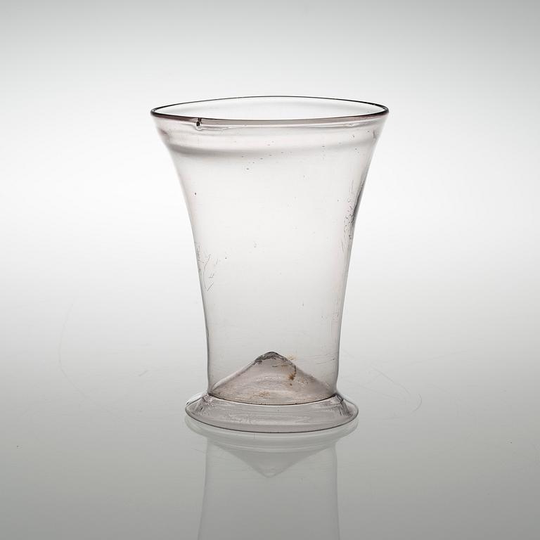 A GLASS BEAKER, late 18th century, probably Finland.