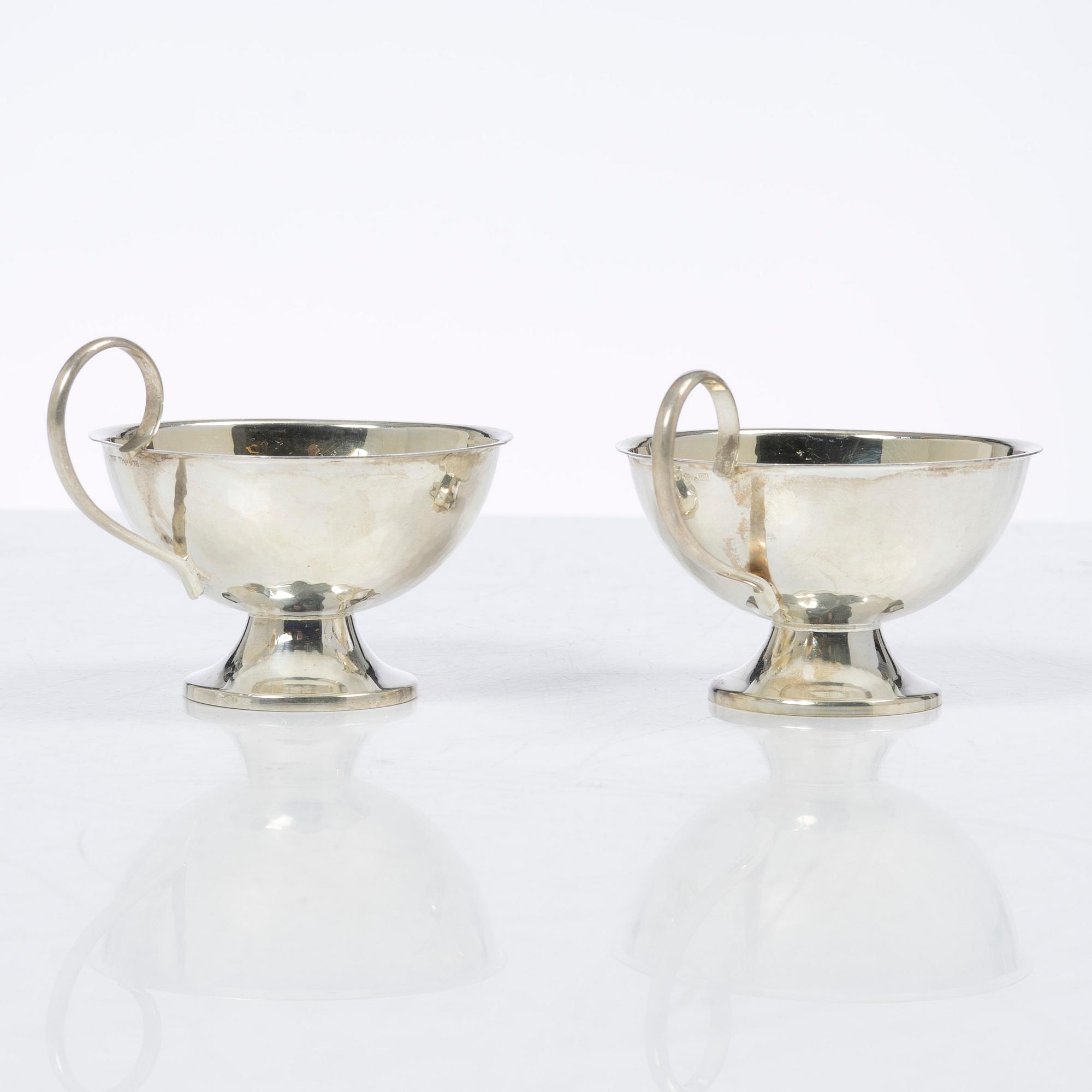 Punch mugs, 7 pcs, silver, Ceson Guldvaru Ab, Gothenburg 1960-1967.