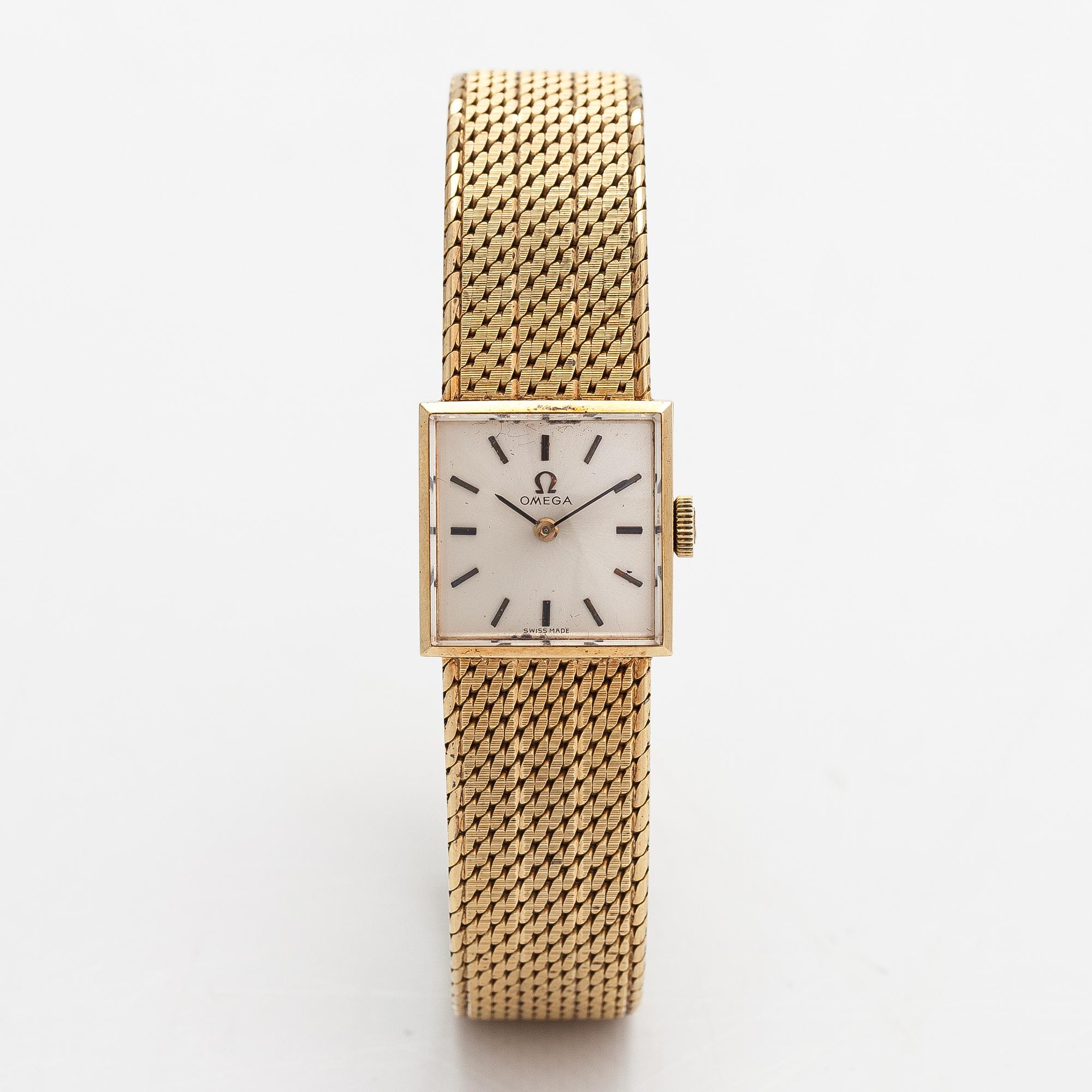 Omega, wristwatch, 17 x 17 mm.