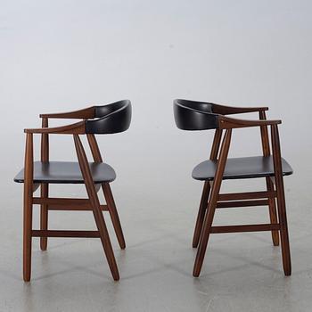 Armchairs, a pair, Farstrup, Denmark, later part of the 20th century.