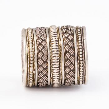 Four silver RINGS, India before 1960's.
