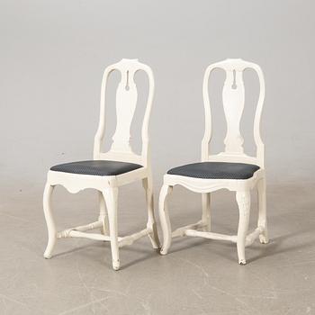 Chairs a pair, late Baroque first half of the 18th century.