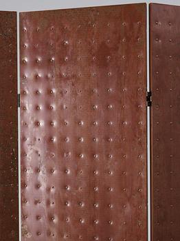 A Mats Theselius 'Rörligt Objekt' copper room divider by Källemo, Sweden post 1989.