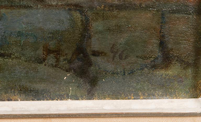 HANNES AUTERE, oil on board, signed and dated-40.