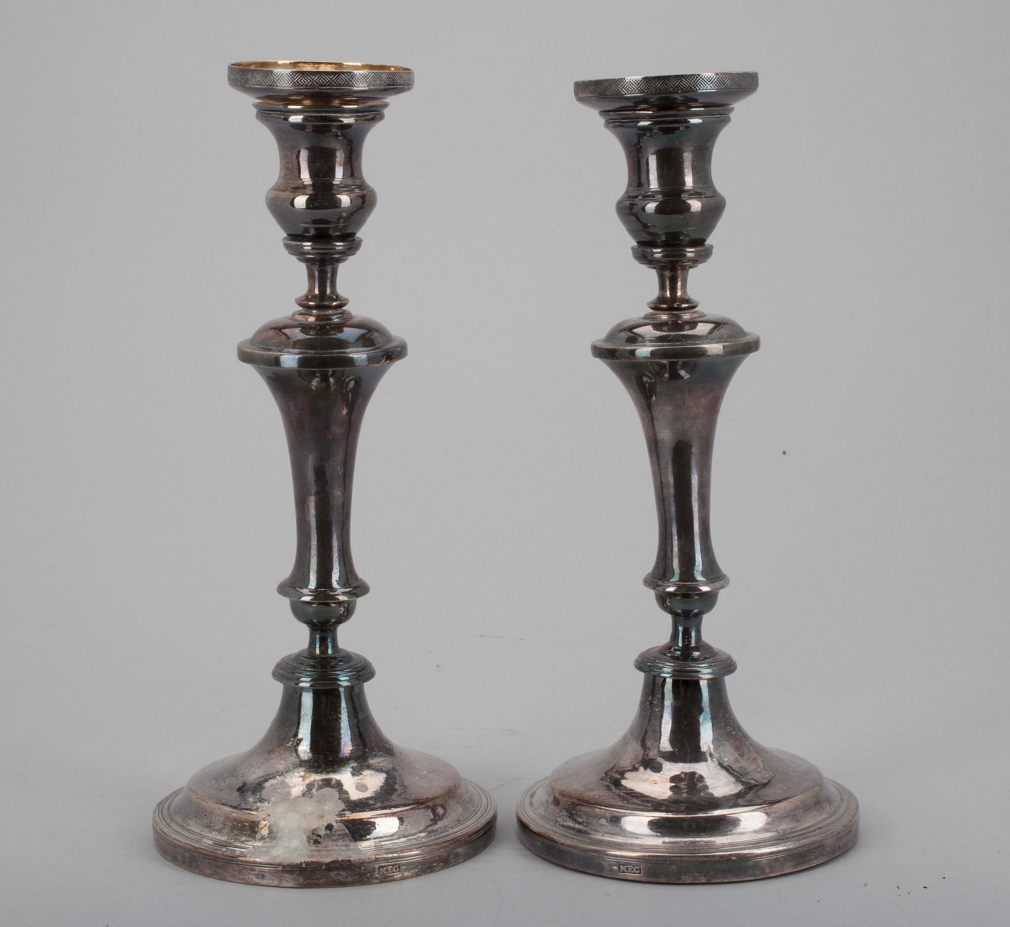 LJUSSTAKAR, nysilver, Ryssland 1800-talets slut.