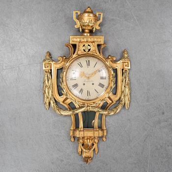 VÄGGPENDYL, gustaviansk stil, Rob. Engström, Stockholm, omkring år 1900.