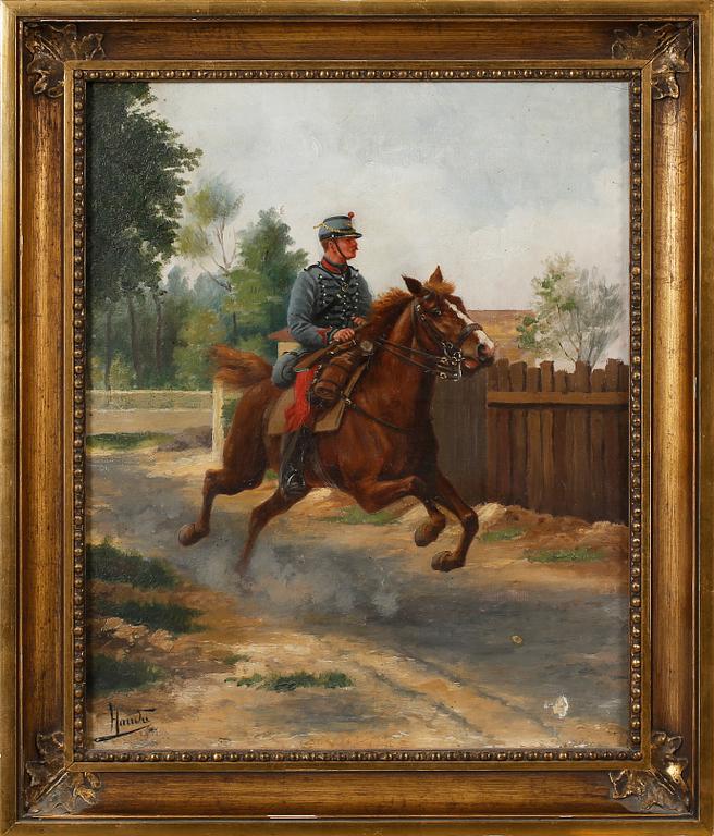 UNKNOWN ARTIST, oil on canvas, signed Haudy?, around year 1900.