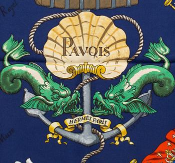 HERMÈS, "Pavois", scarf.