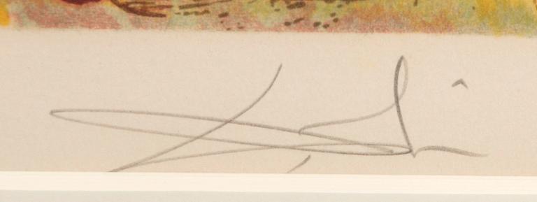 Salvador Dalí,  lithograph signed and numbered EA.