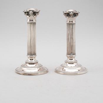 LJUSSTAKAR, 1 par, nysilver, GAB, 1900-talets första hälft.