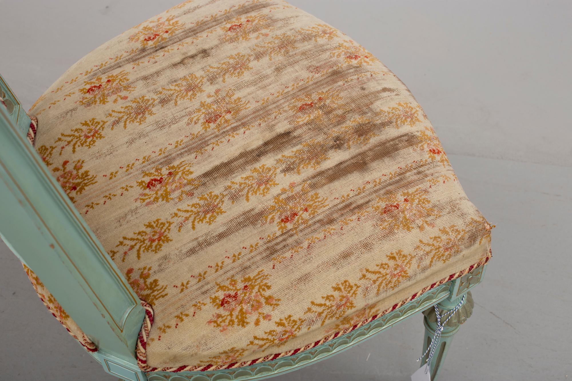 SOFFA och  STOLAR 6 st, gustaviansk stil, 1900-tal.