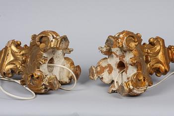 BORDSARMATURER, ett par, barockstil, 1800/1900-tal.