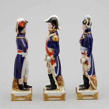FIGURINER, 3 st. Porslin. Scheibe Alsbach, Tyskland, 1900-talets första hälft.