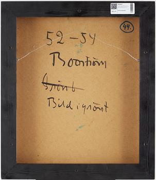 HARRY BOOSTRÖM, oil on panel, signed Booström, dated 52-54 on verso.